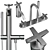 Elegant Cross Faucets Collection 3D model small image 2