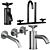 Elegant Cross Faucets Collection 3D model small image 4