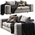 Minimalist Low_Land Sofa by Arflex 3D model small image 2