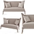 Modern Double Date Sofa 3D model small image 1