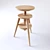 Adjustable Height Bar Stool: Evolutiva 3D model small image 3