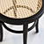 Vintage Rattan Stool, Cedak - Stylish Retro Design 3D model small image 3