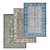 Luxury Set of 3 High-Quality Carpets 3D model small image 1