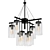 Rustic Industrial Outdoor Chandelier 3D model small image 1