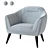 TICIAN Armchair: Elegant and Comfortable 3D model small image 11