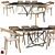 Bontempi Millennial Wood Dining Set 3D model small image 5