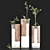 Bamboo Fusion Wood Ceramic Vase 3D model small image 1