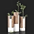 Bamboo Fusion Wood Ceramic Vase 3D model small image 2