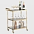 Luxury Safavieh Aurelius Bar Cart 3D model small image 1