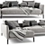 Contemporary Coral Chaise: Bold Bonaldo Statement 3D model small image 3