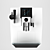 Jura J6 Piano Coffee Machine - White 3D model small image 3