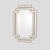 Elegant Lazio Gold Frame Mirror 3D model small image 1