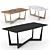 Luxury Marble Table: Calacatta, Rainforest Brown, Sahara Noir 3D model small image 2