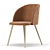 Retro Elegance: Pink Velvet Chair 3D model small image 3