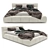 Luxury Tufty-Bed: Italian Elegance 3D model small image 1
