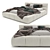 Luxury Tufty-Bed: Italian Elegance 3D model small image 2