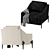 Elegant Montclair Occasional Chair 3D model small image 3