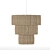 XL Iron/Raffia Ceiling Lamp - Tinekhome 3D model small image 1