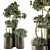 Metal Pot Outdoor Tree Set 102 3D model small image 1