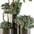 Metal Pot Outdoor Tree Set 102 3D model small image 2