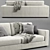 Modern Hiro 2 Seater Sofa 3D model small image 1