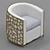 Luxury Golden Frame Armchair 3D model small image 1