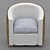 Luxury Golden Frame Armchair 3D model small image 4