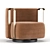 Luxurious Kelly Bracelet Armchair 3D model small image 3