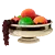 Fresh and Vibrant Fruit Bowl 3D model small image 1