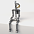 Loft Style Robot Lamp 3D model small image 2