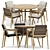 Sleek Outdoor Elegance: Fynn Chair & Ren Dining Table 3D model small image 1