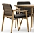 Sleek Outdoor Elegance: Fynn Chair & Ren Dining Table 3D model small image 3