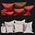 Cozy Christmas Fur Pillows 3D model small image 4