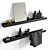 Stylish Bathroom Shelves Set 3D model small image 1