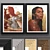 Modern Art Frame 601: 2 Frames with 4 Textures 3D model small image 1