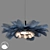 Feather Chandelier: Elegant Illumination 3D model small image 1