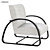 Sleek Stainless Steel Chair 3D model small image 3