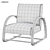 Sleek Stainless Steel Chair 3D model small image 5