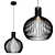 Stylish Bamboo Pendant Lamp 3D model small image 1