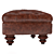 Luxury Claverdon Leather Footstool 3D model small image 2