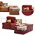 Elegant Leather Sofa with Resting Unit 3D model small image 2