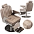 Sleek Lenny Barber Chair 3D model small image 1