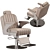 Sleek Lenny Barber Chair 3D model small image 2