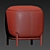 Cozy Home: HK Living Pouf 3D model small image 2