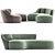 Elegant Curve Sofa: Modern Design 3D model small image 2