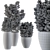 Metal Pot Outdoor Plant Set 3D model small image 3