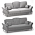 Title: Monroe 3-Seater Velvet Sofa 3D model small image 5