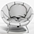 Elegant Leather Circular Chair 3D model small image 5