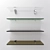 Glass Shelves Kit with Mounting Hardware  Sleek & Stylish Storage Solution 3D model small image 4