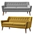 Vita KAZA Sofa: Compact, Stylish, Functional 3D model small image 1